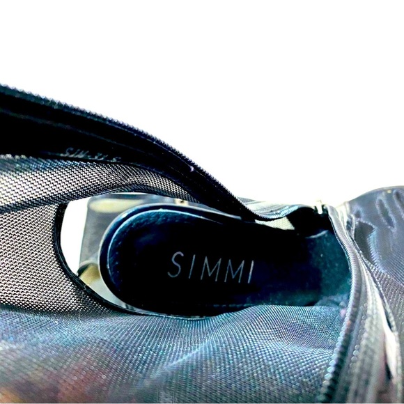 Simmi Women's Black Mesh Peep-Toe Ankle Boots NWOT Sz-5 - Picture 6 of 6